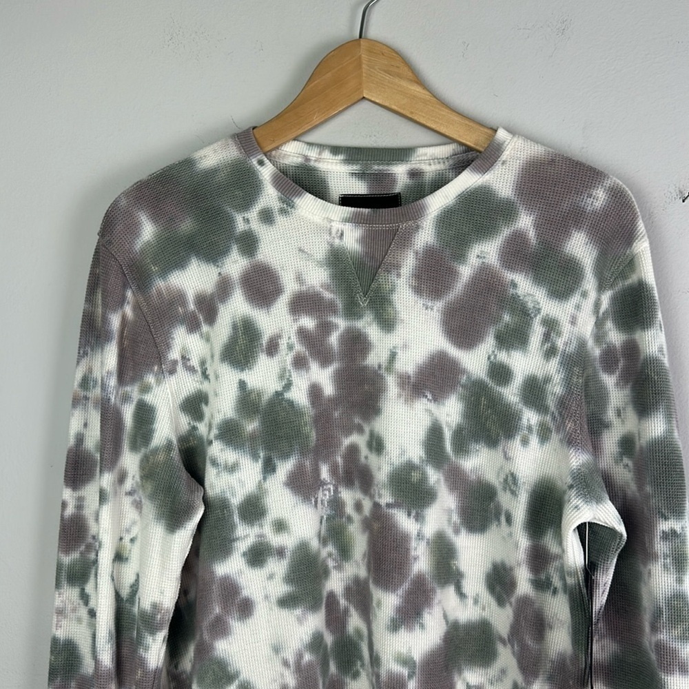 NEW Spiritual Gangster Men’s Thermal Crew Neck Long Sleeve Shirt Size M Tie Dyed - Picture 3 of 16